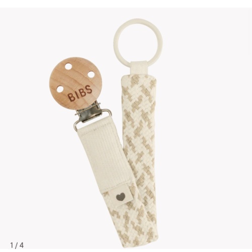Pacifier Clip - Ivory/Vanilla – Bibsworld store US