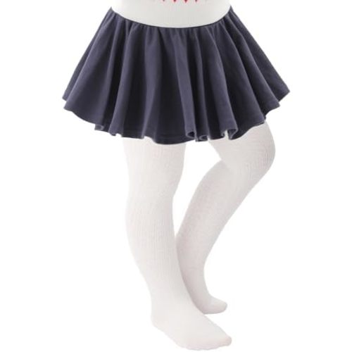 Marchare Baby Girls Tights Cable Knit Tights Thick Solid Footed Leggings Winter Warm Stockings