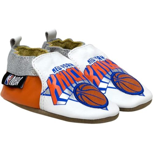 Robeez Baby Boy's Knicks - 3-D Bball (Infant/Toddler) White 12-18 Months (US 3 Infant) M