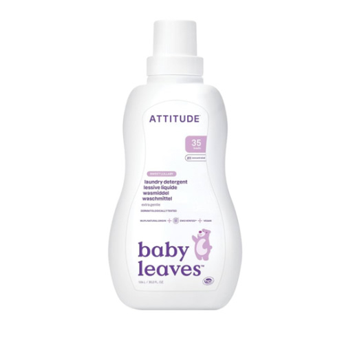 ATTITUDE Baby Laundry Detergent, EWG Verified, Plant and Mineral-Based Formula, HE Compatible, Vegan Household Products, Sweet Lullaby, 35 Loads, 35.5 Fl Oz