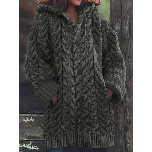 Women's Super Soft Honeycomb Aran Crew Neck Sweater