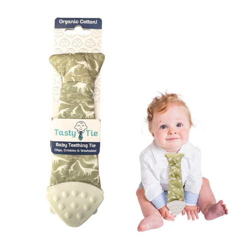 Tasty Tie® Teether & Crinkle Toy - Dino
