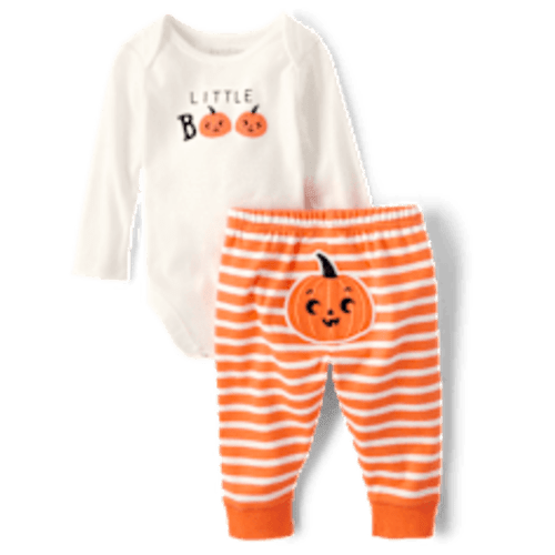 Baby Long Sleeve Halloween 2-Piece Playwear Set - WHITE | The Children's Place
