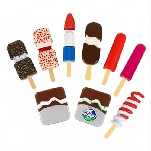 Casdon Good Humor & Popsicle Play Ice Cream Set | Includes 10 Good Humor Cookies & Crème, Klondike Mint Chip & Original, Magnum Classic & Popsicle Favorites