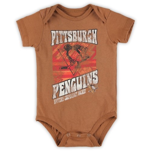 Newborn & Infant Pittsburgh Penguins Brown Hip To The Game Bodysuit