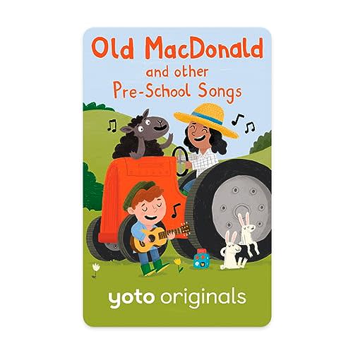 Yoto Old Macdonald & Other Pre-School Songs – Kids Musical Card for Use with Player & Mini All-in-1 Audio Device, Screen-Free Listening with Fun Singalong Music for Playtime & Travel, Ages 1+