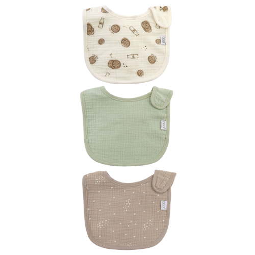 Neat Solutions 3 Pack Muslin Infant Unisex Bibs