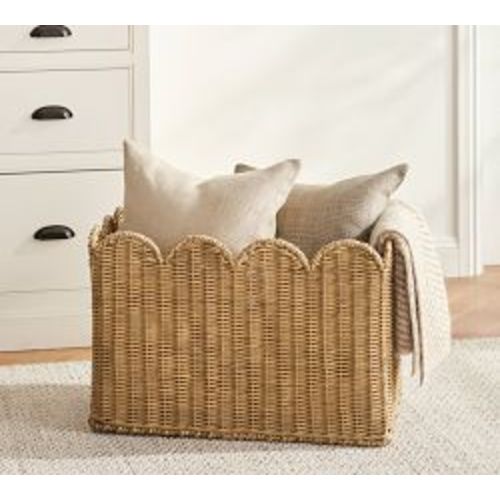 Marseille Scalloped Baskets | Pottery Barn