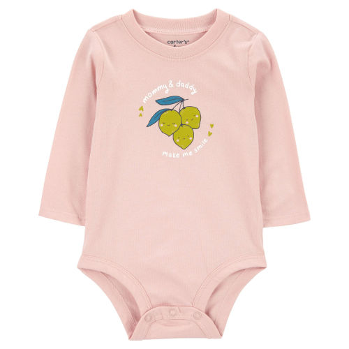 Baby Lemons Mommy & Daddy Long-Sleeve Bodysuit - Carter's | Carter's