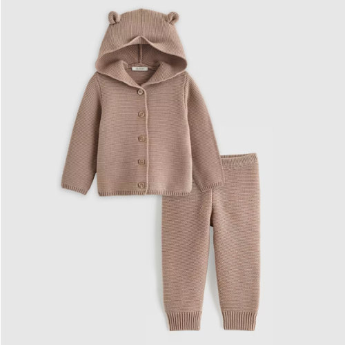 100% Organic Cotton Sweater Set in Oatmeal