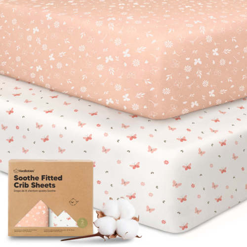 Soothe Fitted Crib Sheet Butterflies / 52 x 28