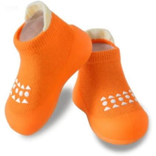 Hstyle Baby Sock Shoes Toddler Walking Shoes Infant Non-Slip Slippers Soft Rubber Sole Sneakers for Baby Boys Girls