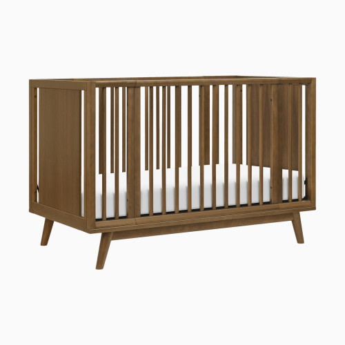 babyletto Palma 8-in-1 Convertible All-Stages Crib with Bassinet & Toddler Bed Kits - Natural Walnut