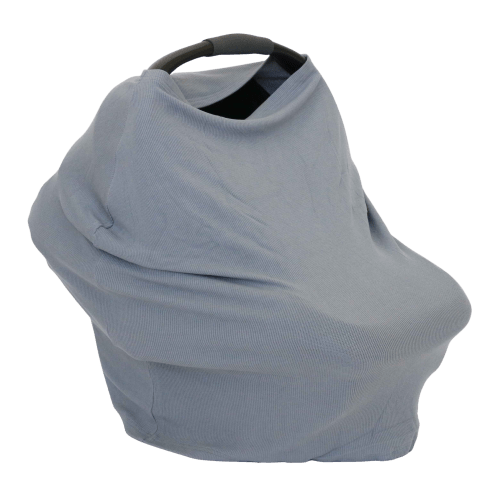 Dusty Denim Waffle Bamboo Multi-Use Stretchy Car Seat & Nursing Cover