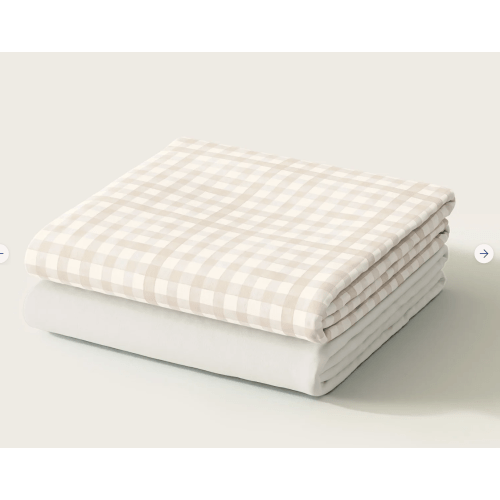 Gingham Organic Crib Sheet Set