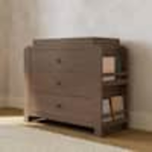 Graco Read-with-Me Hazelnut 3-Drawer 42.87 in. Wide Dresser with Changing Topper 03713-908