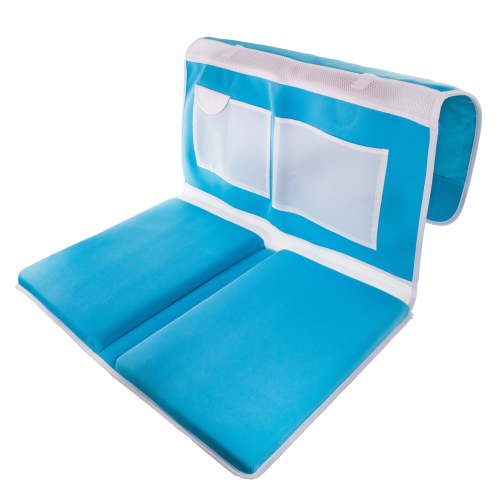 Bath Kneeler Pad & Elbow Armrest Mat for Bathtub - Baby Bath Kneeling Pad For Moms - Foldable Non Slip Safety Bathtube Padded Cushion w/ Storage Organizer & Knee Rest For Baby Bathing & Washing