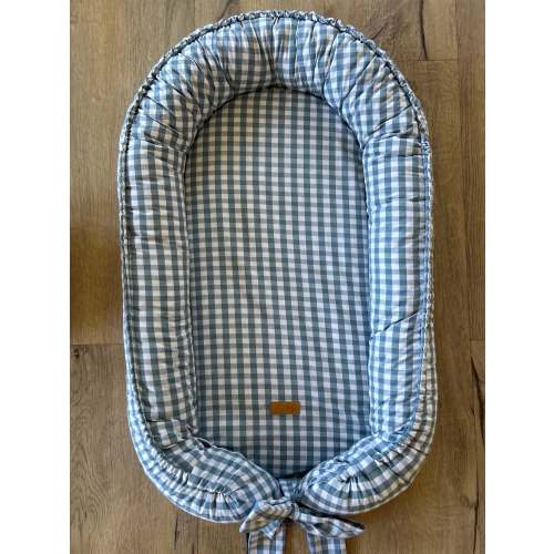 Sea Gingham Lounger | Lazy Baby
