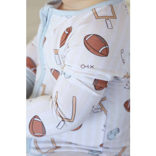 Tiny Touchdowns Convertible Zip Romper | Neutral