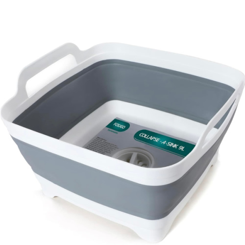 FOSJGO Collapsible Dish Basin with Drain Plug