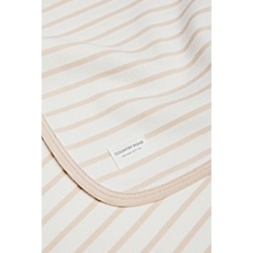 Shell Organically Grown Cotton Stripe Rib Blanket