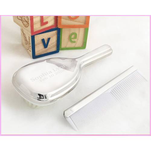 Girl's Baby Brush Set - Personalized Baby Comb & Brush Set - Baby Shower Gift - Baby Gift - Baby Shower - Gift for Baby - Baby Comb - Brush