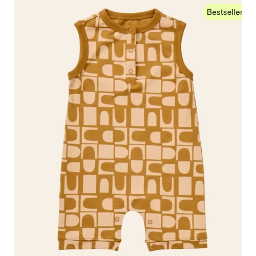 Printed Henley Romper – Young Days