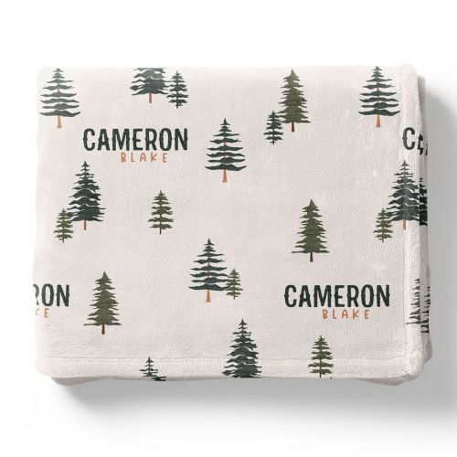 Evergreen Personalized Kids Blanket