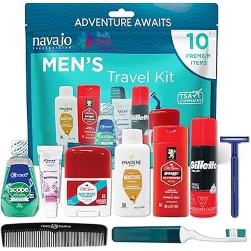 Handy Solutions 10 Piece Resealable Men's Travel Kit