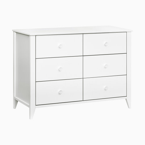 babyletto Sprout 6-Drawer Double Dresser - White