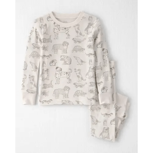 Toddler 2-Piece Organic Cotton Ribbed Pajama Set in Pet Print - Little Planet | Carter's