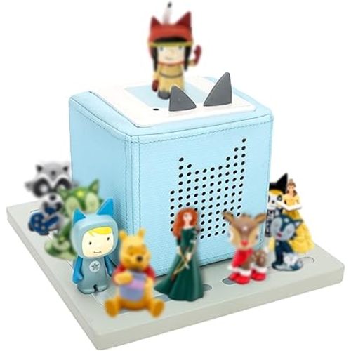 for Tonie Shelf, Tonies Storage for Toniebox Tonie Figures Creative Tonies Magnetic Shelf for,Tonie Box Player 10-30 Characters (Grey)