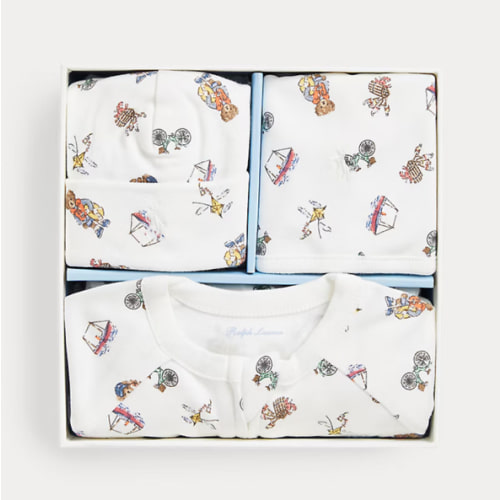 Polo Bear Cotton 3-Piece Gift Set