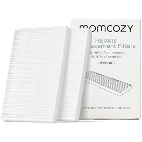 Momcozy KleanPal Pro Air Filter Replacement – 99.97% Effective Filtration for Baby Bottle Washer – Safe & Easy Install – Premium Quality Filter for Cleaner Baby Bottles, 2-Pack
