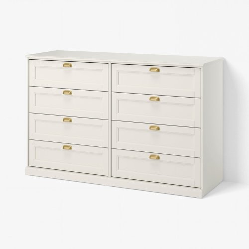 FÅGELFJÄLLET 8 drawer chest - off-white 160x51x101 cm (63x20 1/8x39 3/4 ")
