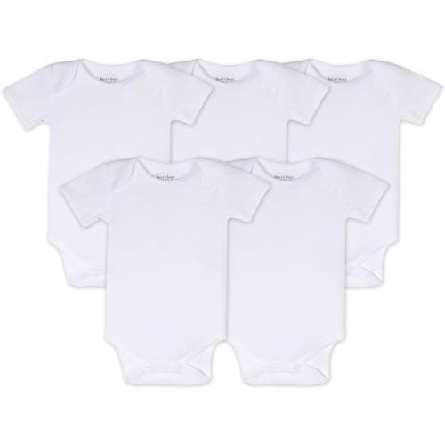 Burt's Bees Baby Organic Cotton Bodysuits – Baby Boy & Girl Short and Long Sleeve One-Pieces, 5-Pack