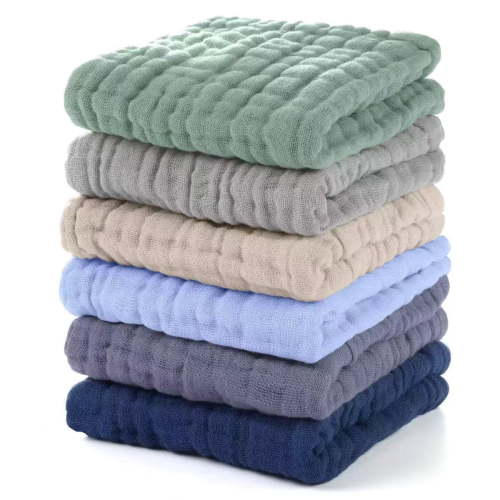 Pakyozj Muslin Baby Washcloths 100% Organic Cotton Face Towels 6 Pack Wash Cloths for Baby 12x12in Soft and Absorbent Baby Wipes