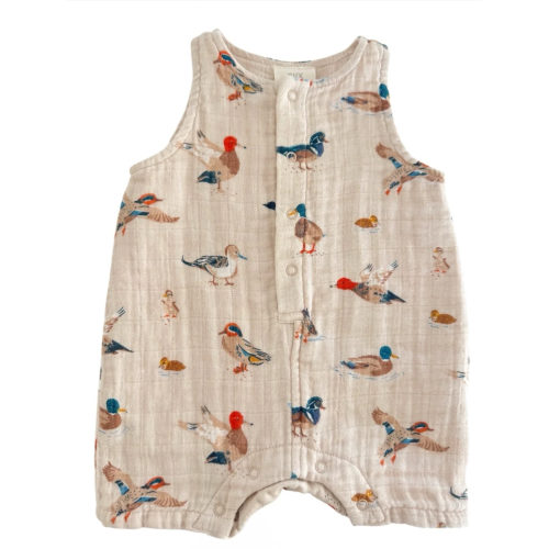 Ducks Muslin Shortie Romper | Pipsqueaks Boutique