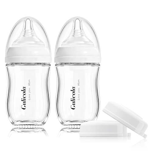 Gulicola, Baby Bottle, Natural Glass, 5 oz, 2 Pack