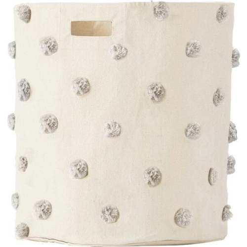 Pom Pom Hamper, Grey - Pehr | Maisonette