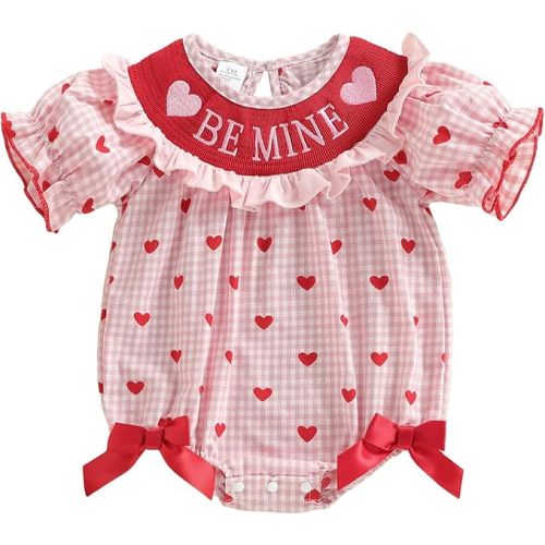 Baby Girl Halloween Outfit Pumpkin Bubble Romper Short Sleeve Stripes Jumpsuit Cute Smocked Clothes