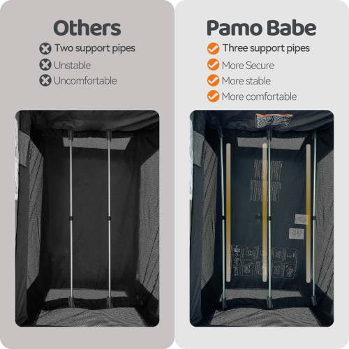 Pamo Babe 4-in-1 Baby Playard with Bassinet & Changing Table for Newborn