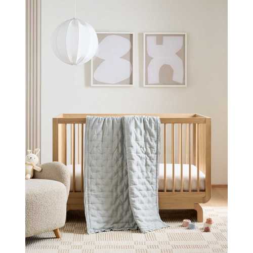 European Linen Toddler Dream Quilt, Mist
