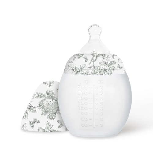 Anti-colic baby bottle 8 oz | Tartine et Chocolat "Toile de Jouy" Gray
