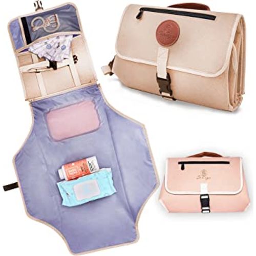 Portable Changing Pad for Baby - Diaper Changing Pad Portable - Waterproof, Foldable and Easy to Clean Travel Baby Changing Pad Mat - Lightweight Diaper Clutch Bag for Parents on The Go.