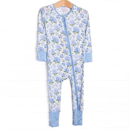 Hydrangea Blooms Bamboo Zippy Pajama, Blue – Stitchy Fish