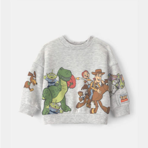 Baby Boy Pixar© Toy Story French Terry Long-Sleeve Pullover Sweatshirt - Grey | Carter's