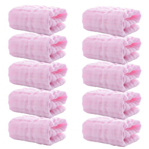 Hewann Baby Washcloths Organic Cotton Baby Washcloths - Soft, Hypoallergenic, 12x12 Inches, 10 Pack - for Sensitive Skin, Baby Registry Gift, Gender Neutral Towels