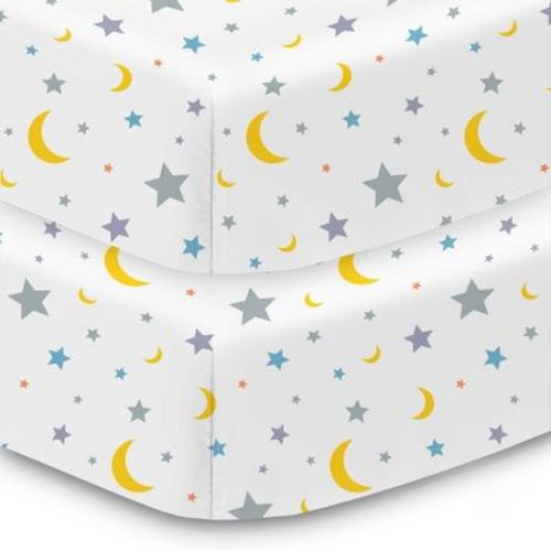 BreathableBaby Cotton Percale Fitted Sheet, For 52" x 28" Crib & Toddler Bed Mattress