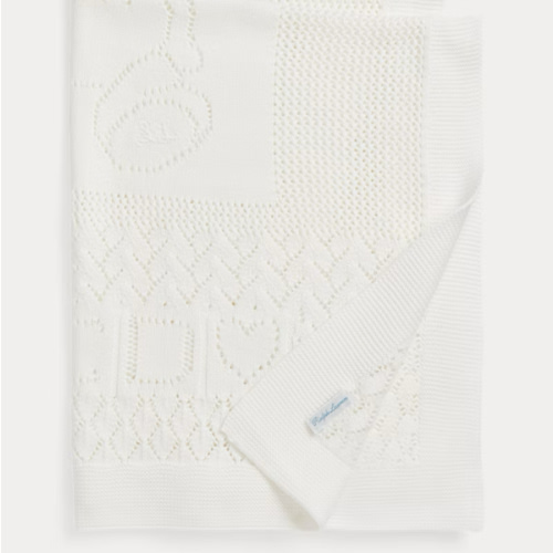 Pointelle-Knit Cotton Blanket